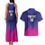 Custom UAE Cricket Couples Matching Tank Maxi Dress and Hawaiian Shirt Go Champions United Arab Emirates Falcon - Wonder Print Shop