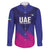 Custom UAE Cricket Family Matching Puletasi and Hawaiian Shirt Go Champions United Arab Emirates Falcon - Wonder Print Shop