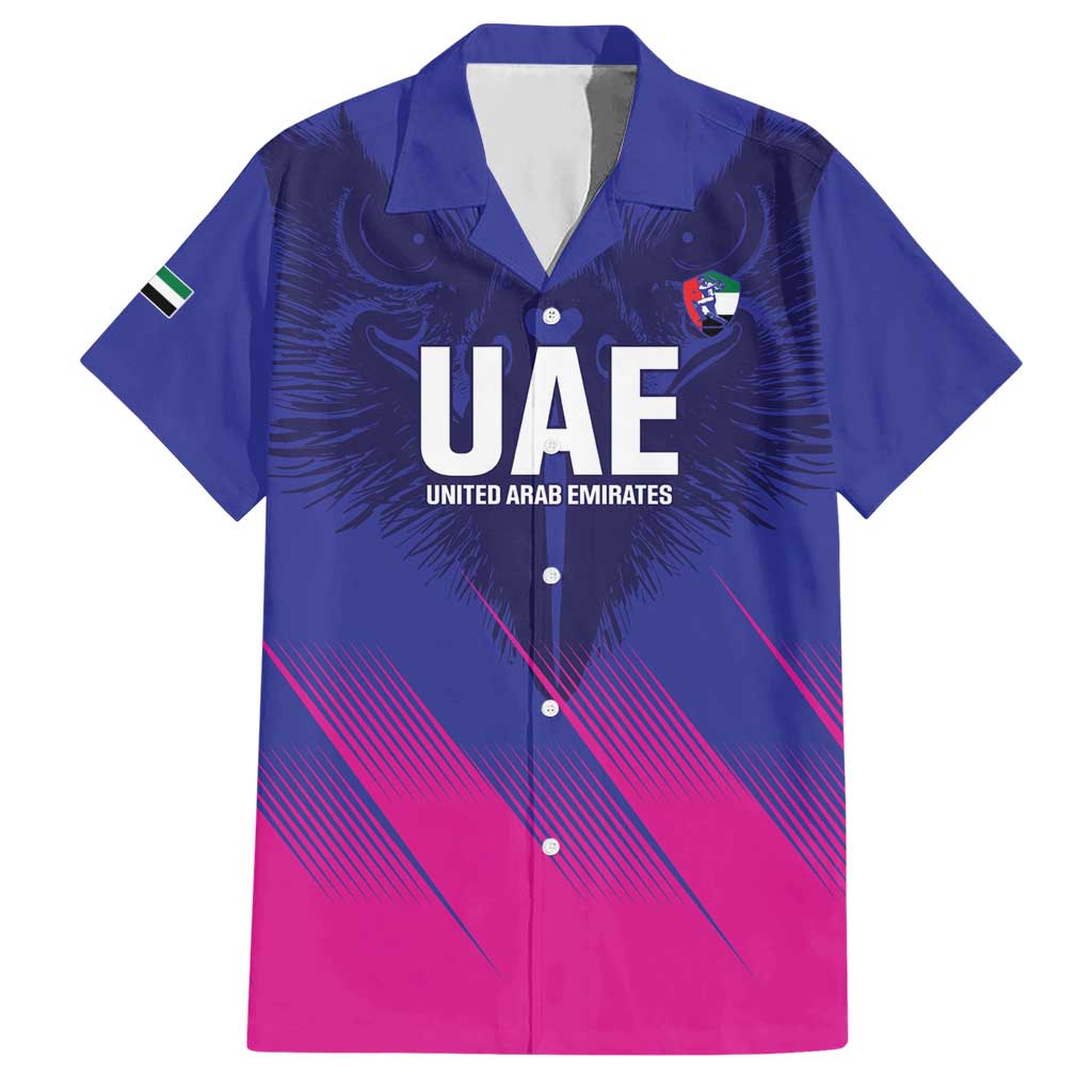 Custom UAE Cricket Hawaiian Shirt Go Champions United Arab Emirates Falcon - Wonder Print Shop