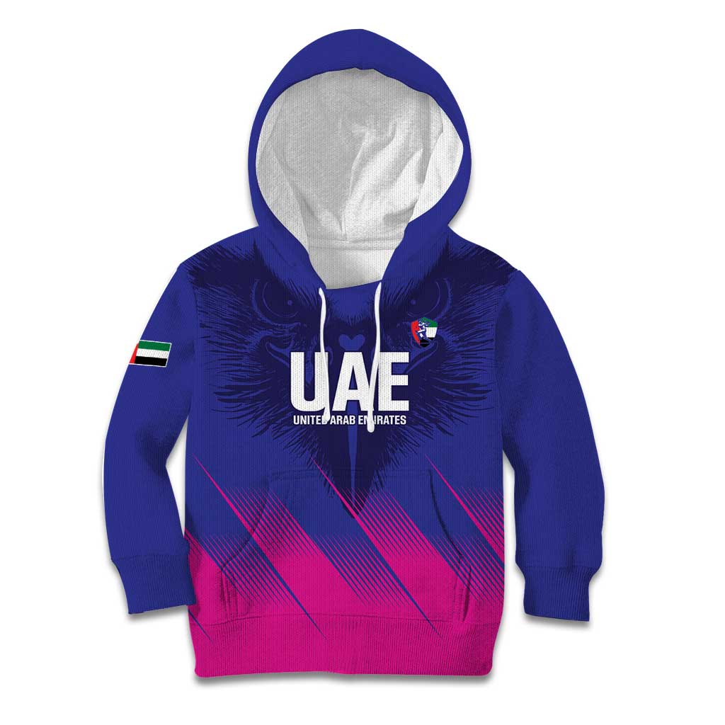 Custom UAE Cricket Kid Hoodie Go Champions United Arab Emirates Falcon - Wonder Print Shop