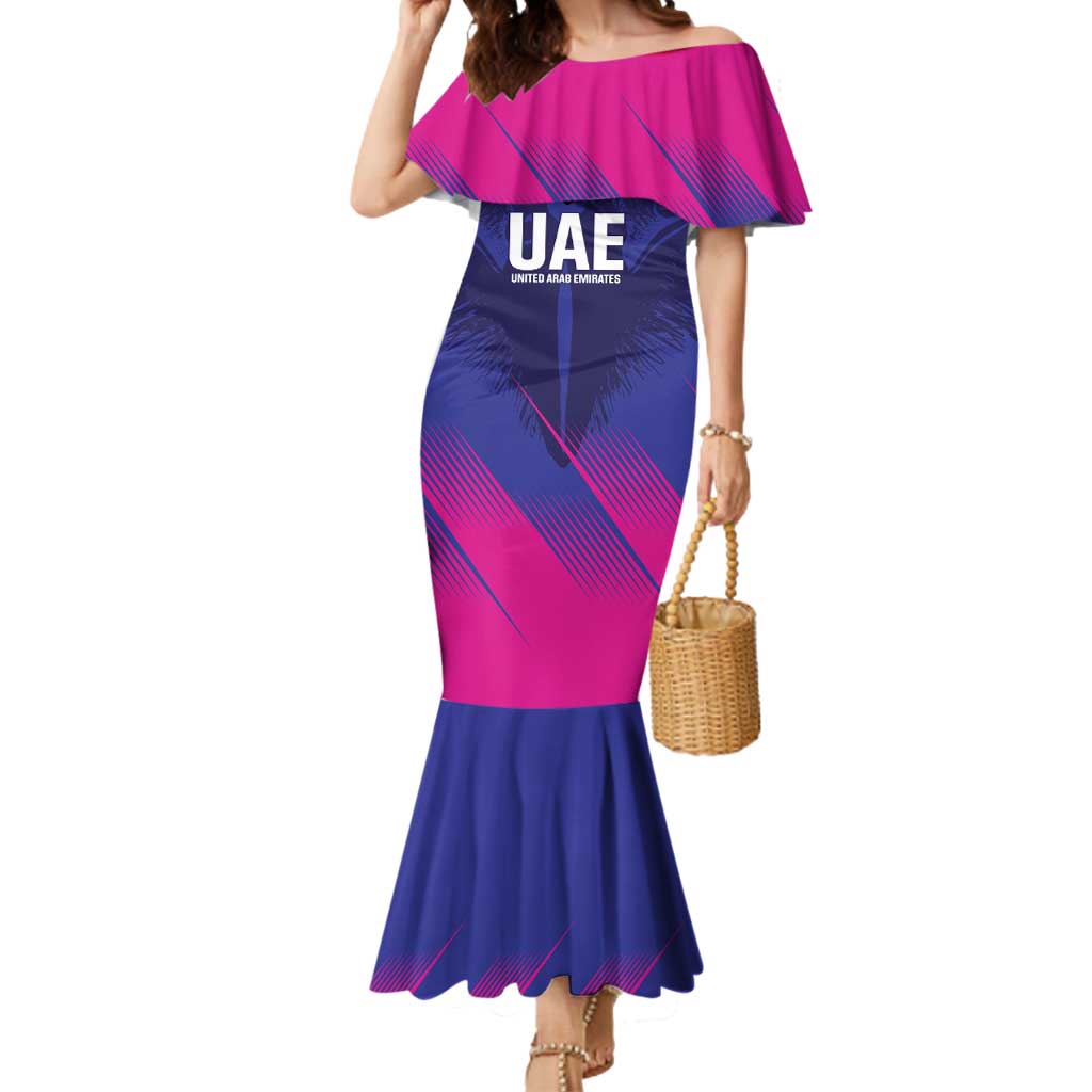 Custom UAE Cricket Mermaid Dress Go Champions United Arab Emirates Falcon - Wonder Print Shop