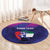 Custom UAE Cricket Round Carpet Go Champions United Arab Emirates Falcon