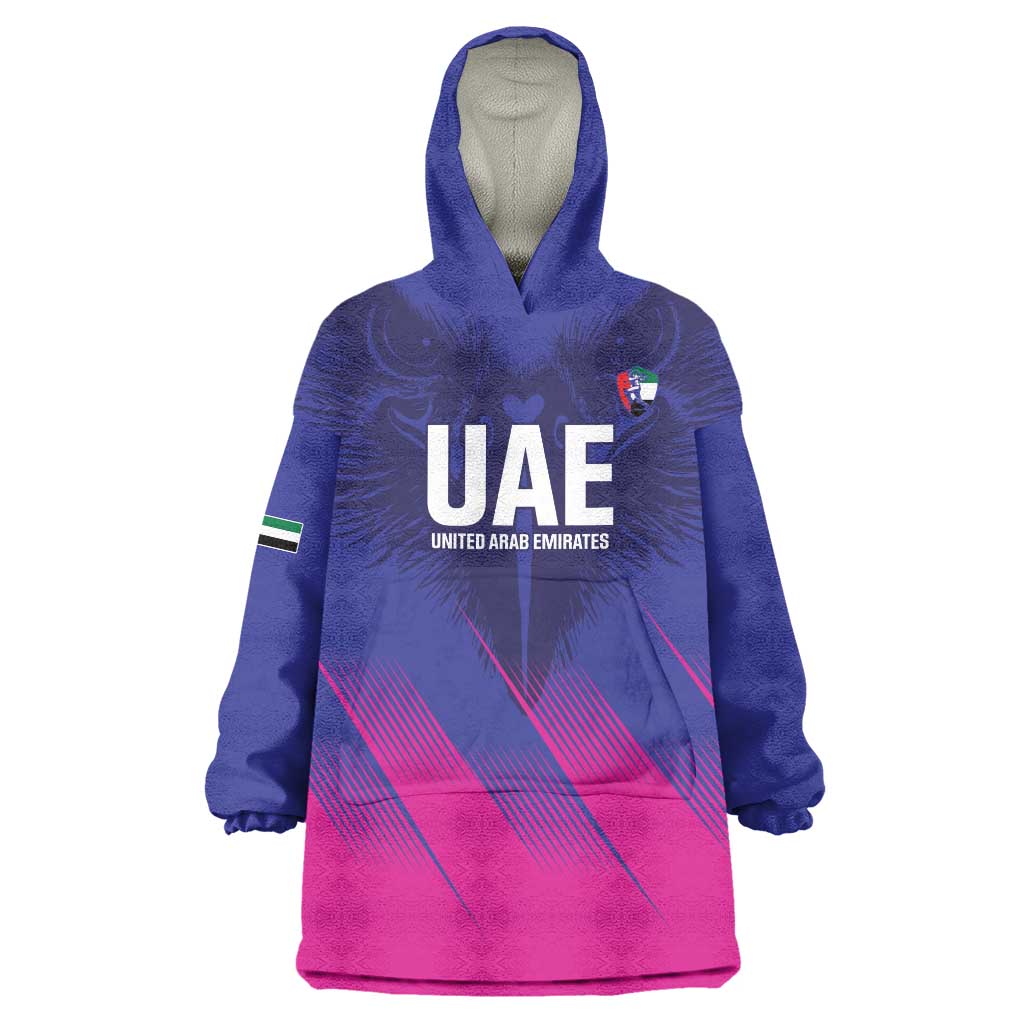 Custom UAE Cricket Wearable Blanket Hoodie Go Champions United Arab Emirates Falcon