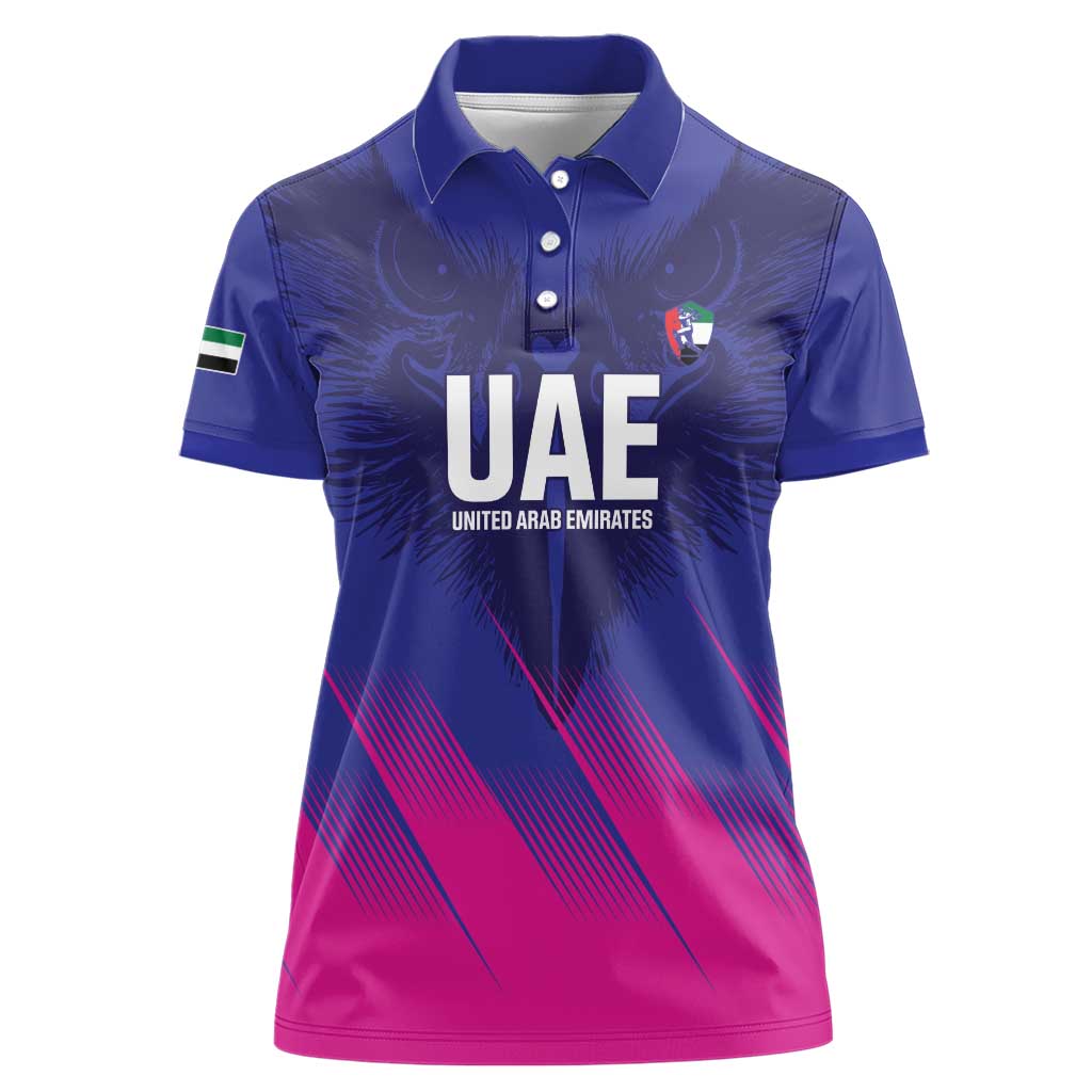 Custom UAE Cricket Women Polo Shirt Go Champions United Arab Emirates Falcon