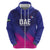 Custom UAE Cricket Zip Hoodie Go Champions United Arab Emirates Falcon