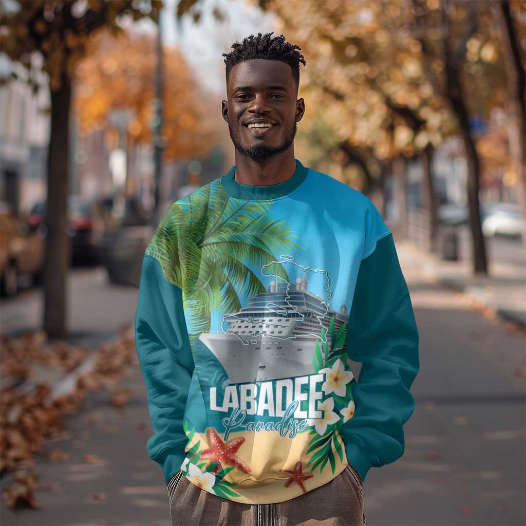 Afro Haiti Labadee Peninsula Sweatshirt Caribbean Cruise Tropical Vibes - Wonder Print Shop