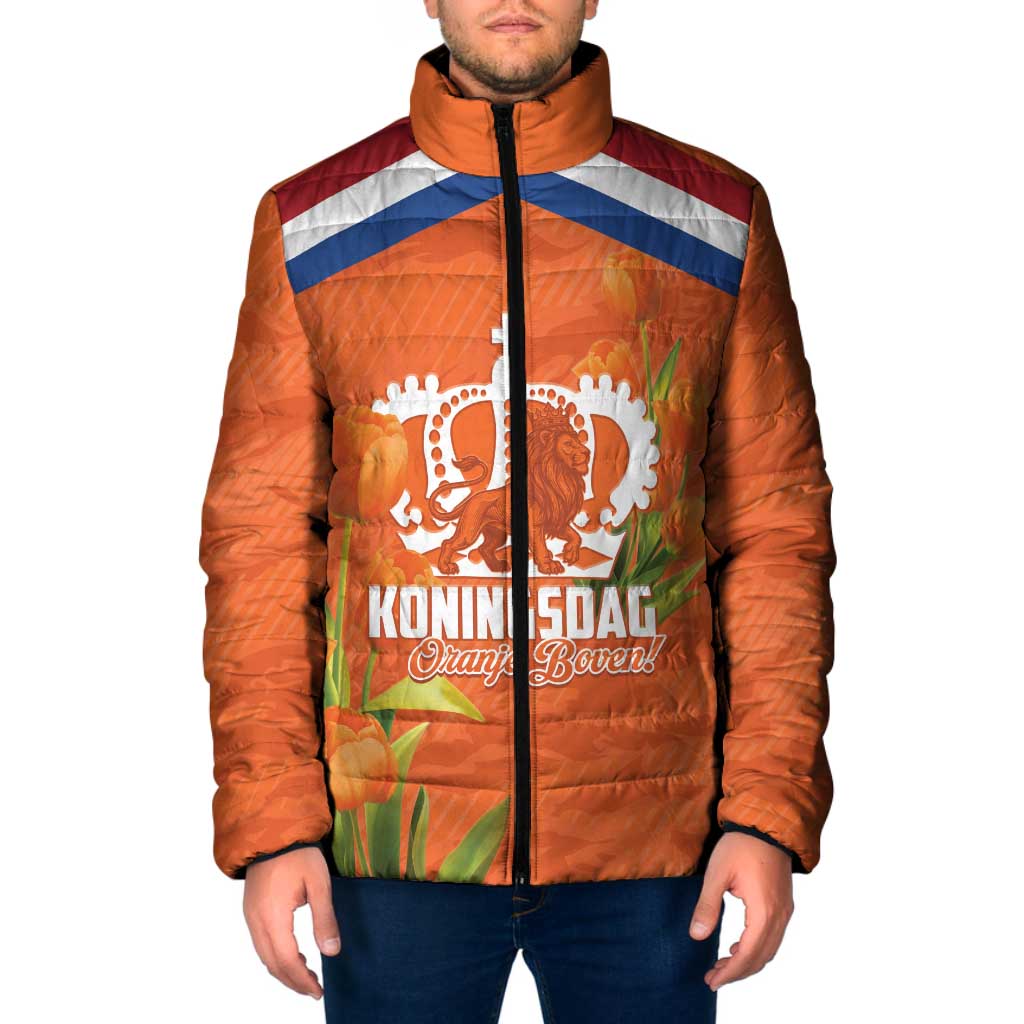 Koningsdag Netherlands King's Day Padded Jacket Oranje Boven Holland Tulips