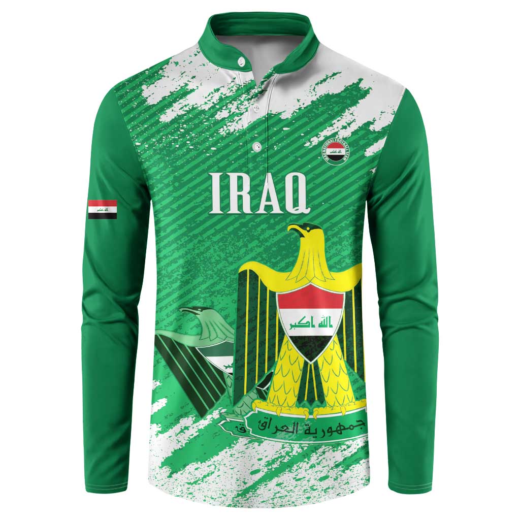 Iraq Football Custom Button Sweatshirt Come On Lions of Mesopotamia