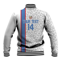 DR Congo Football Custom Baseball Jacket Come On Leopards White Color