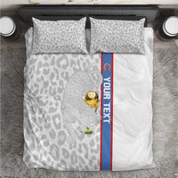 DR Congo Football Custom Bedding Set Come On Leopards White Color