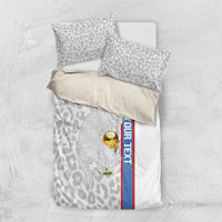 DR Congo Football Custom Bedding Set Come On Leopards White Color