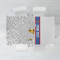 DR Congo Football Custom Tablecloth Come On Leopards White Color