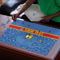 DR Congo Football Custom Puzzle Come On Leopards Blue Color
