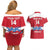 Custom Denmark Hockey Couples Matching Off Shoulder Short Dress and Hawaiian Shirt Go Danish Lions - Wonder Print Shop