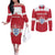 Custom Denmark Hockey Couples Matching Off The Shoulder Long Sleeve Dress and Long Sleeve Button Shirt Go Danish Lions