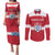 Custom Denmark Hockey Couples Matching Puletasi and Long Sleeve Button Shirt Go Danish Lions - Wonder Print Shop