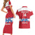 Custom Denmark Hockey Couples Matching Short Sleeve Bodycon Dress and Hawaiian Shirt Go Danish Lions - Wonder Print Shop