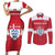 Custom Denmark Hockey Couples Matching Short Sleeve Bodycon Dress and Long Sleeve Button Shirt Go Danish Lions - Wonder Print Shop