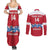 Custom Denmark Hockey Couples Matching Summer Maxi Dress and Long Sleeve Button Shirt Go Danish Lions - Wonder Print Shop