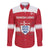 Custom Denmark Hockey Family Matching Long Sleeve Bodycon Dress and Hawaiian Shirt Go Danish Lions - Wonder Print Shop