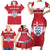 Custom Denmark Hockey Family Matching Short Sleeve Bodycon Dress and Hawaiian Shirt Go Danish Lions - Wonder Print Shop