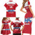 Custom Denmark Hockey Family Matching Short Sleeve Bodycon Dress and Hawaiian Shirt Go Danish Lions - Wonder Print Shop