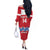 Custom Denmark Hockey Off The Shoulder Long Sleeve Dress Go Danish Lions - Wonder Print Shop