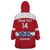 Custom Denmark Hockey Wearable Blanket Hoodie Go Danish Lions