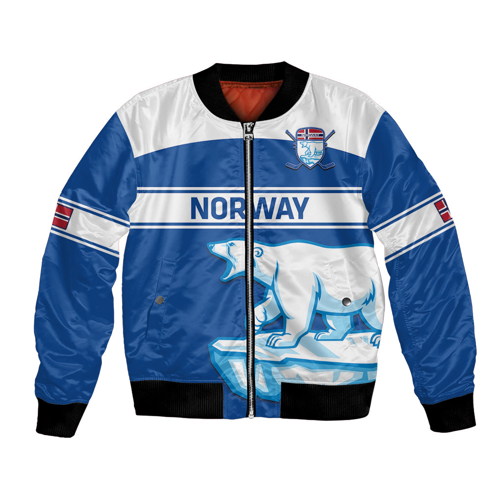 Custom Norway Hockey Bomber Jacket Go Norge Polar - Wonder Print Shop