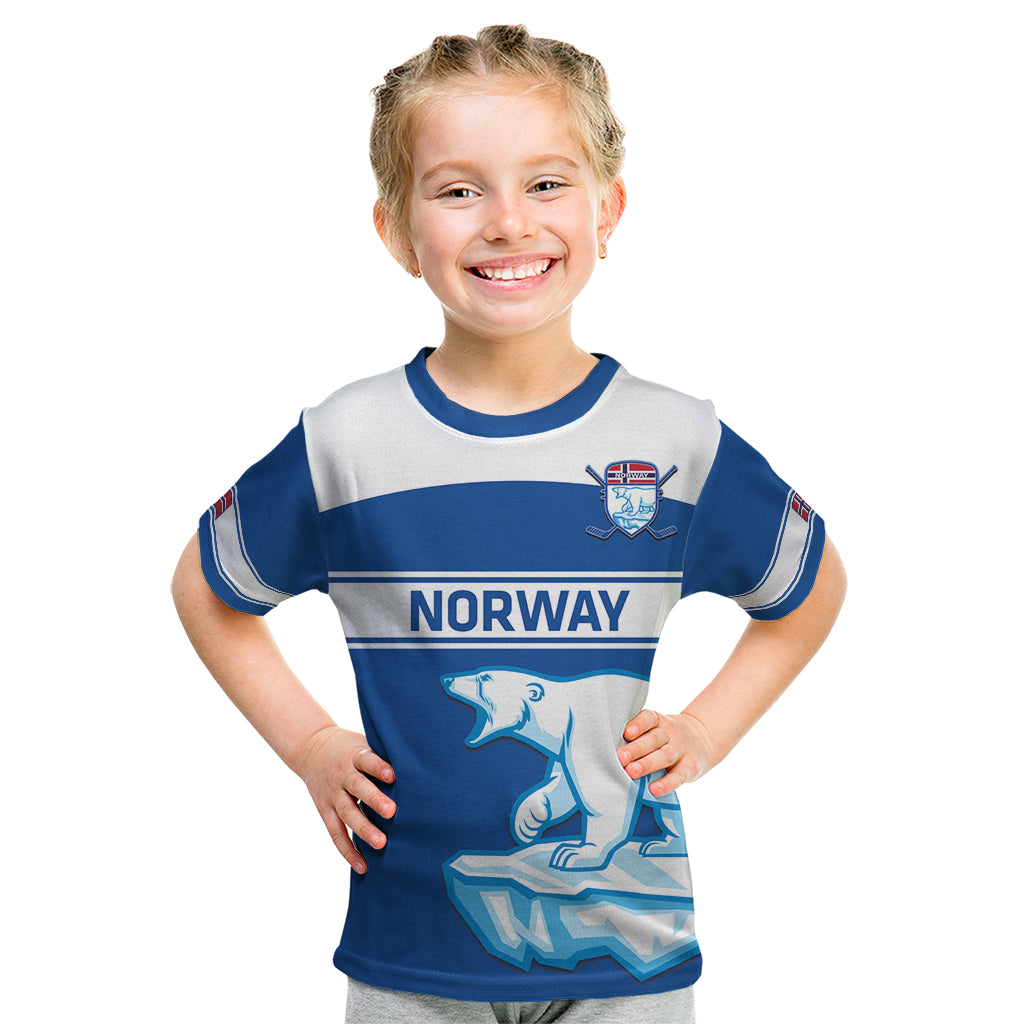 Custom Norway Hockey Kid T Shirt Go Norge Polar - Wonder Print Shop