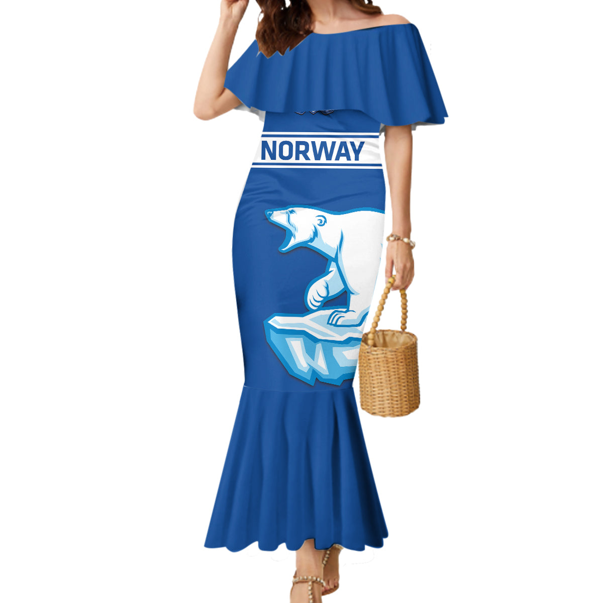 Custom Norway Hockey Mermaid Dress Go Norge Polar