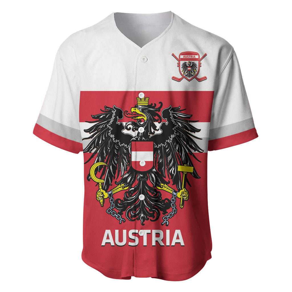 Custom Austria Hockey Baseball Jersey Go Osterreich Eagles - Wonder Print Shop