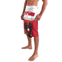 Red and white hockey shorts, front print with 'YOUR TEXT' and number 14