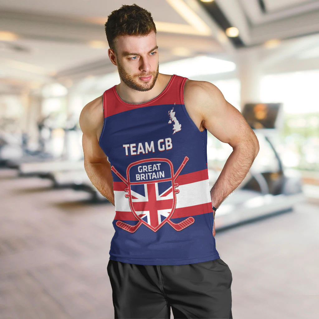 Custom Great Britain Hockey Men Tank Top Go GB Team - Wonder Print Shop