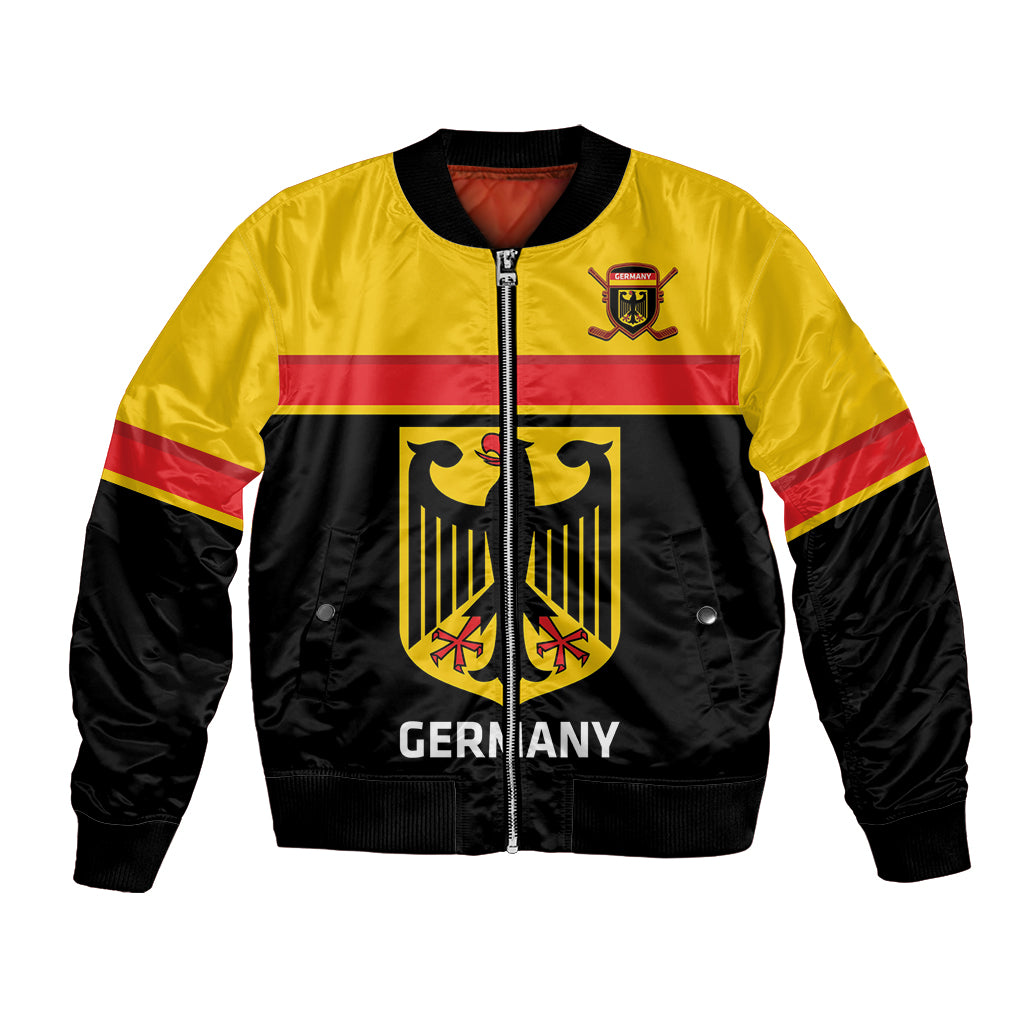 Custom Germany Hockey Bomber Jacket Go German Bearers of the Eagle - Wonder Print Shop