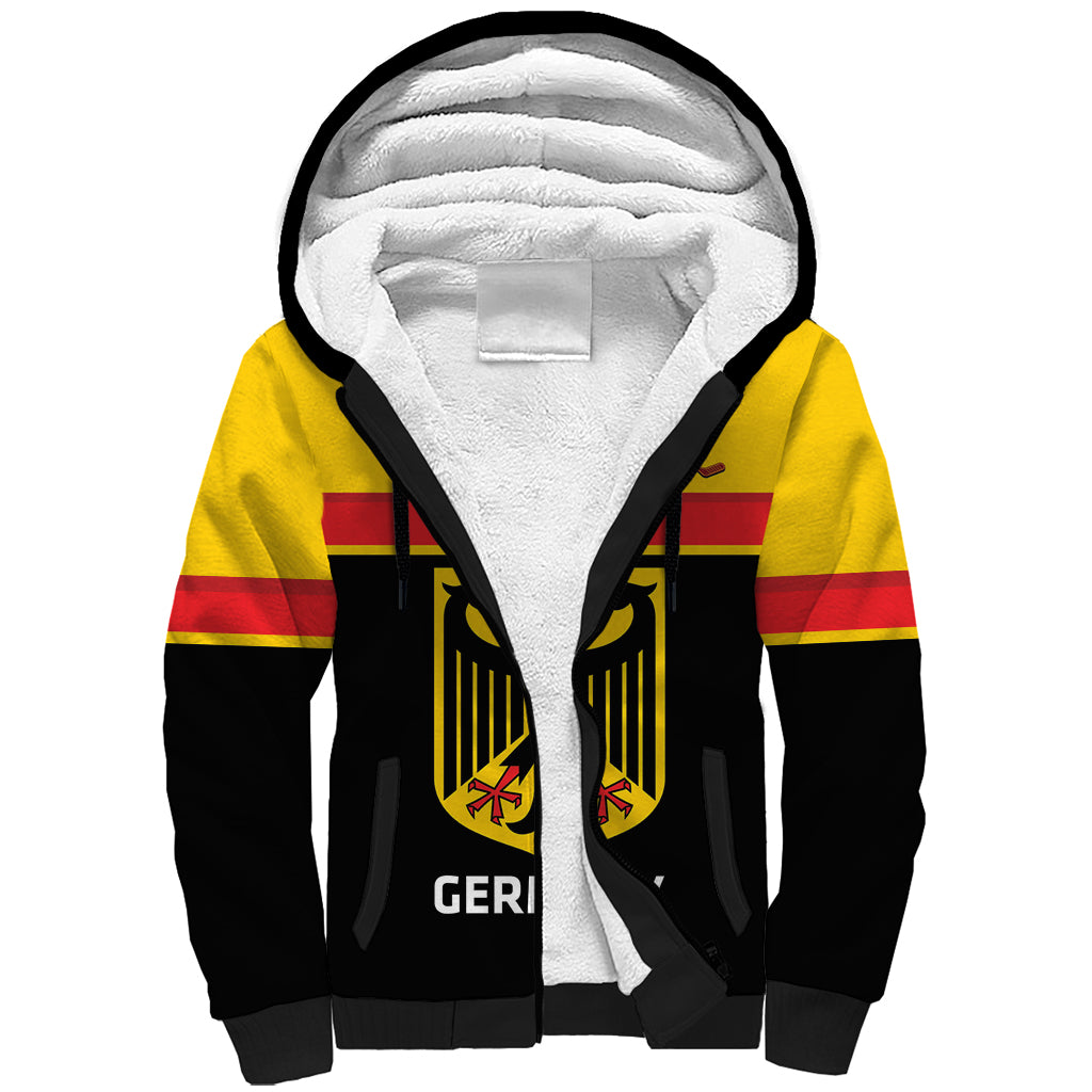 Custom Germany Hockey Sherpa Hoodie Go German Bearers of the Eagle