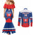 Custom Slovakia Hockey Couples Matching Mermaid Dress and Long Sleeve Button Shirt Go Slovak Our Boys