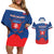 Custom Slovakia Hockey Couples Matching Off Shoulder Short Dress and Hawaiian Shirt Go Slovak Our Boys - Wonder Print Shop