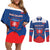 Custom Slovakia Hockey Couples Matching Off Shoulder Short Dress and Long Sleeve Button Shirt Go Slovak Our Boys - Wonder Print Shop