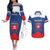 Custom Slovakia Hockey Couples Matching Off The Shoulder Long Sleeve Dress and Hawaiian Shirt Go Slovak Our Boys - Wonder Print Shop