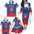 Custom Slovakia Hockey Family Matching Off The Shoulder Long Sleeve Dress and Hawaiian Shirt Go Slovak Our Boys - Wonder Print Shop