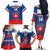 Custom Slovakia Hockey Family Matching Off The Shoulder Long Sleeve Dress and Hawaiian Shirt Go Slovak Our Boys - Wonder Print Shop