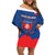 Custom Slovakia Hockey Family Matching Off Shoulder Short Dress and Hawaiian Shirt Go Slovak Our Boys - Wonder Print Shop