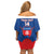 Custom Slovakia Hockey Family Matching Off Shoulder Short Dress and Hawaiian Shirt Go Slovak Our Boys - Wonder Print Shop