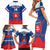 Custom Slovakia Hockey Family Matching Short Sleeve Bodycon Dress and Hawaiian Shirt Go Slovak Our Boys - Wonder Print Shop