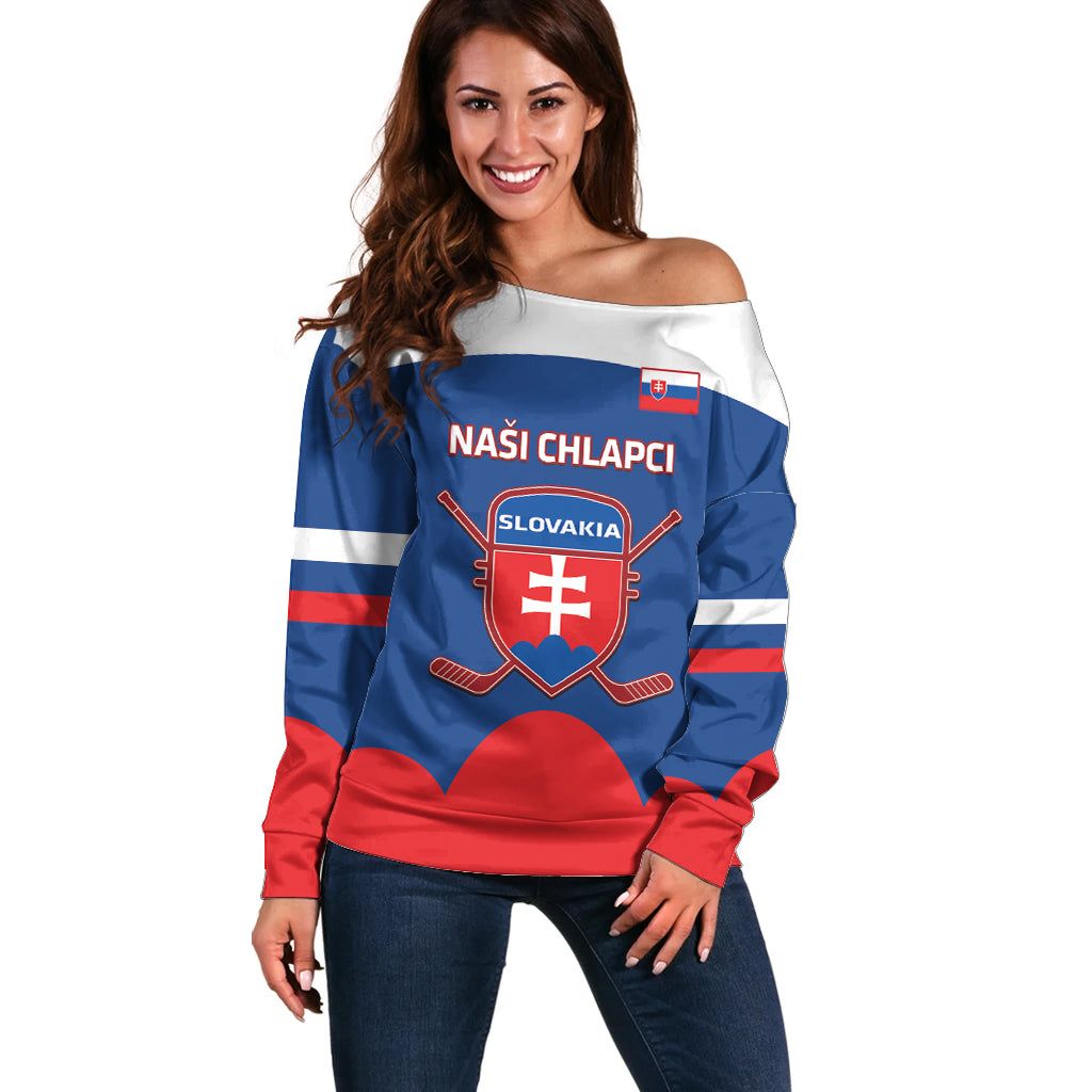 Custom Slovakia Hockey Off Shoulder Sweater Go Slovak Our Boys - Wonder Print Shop