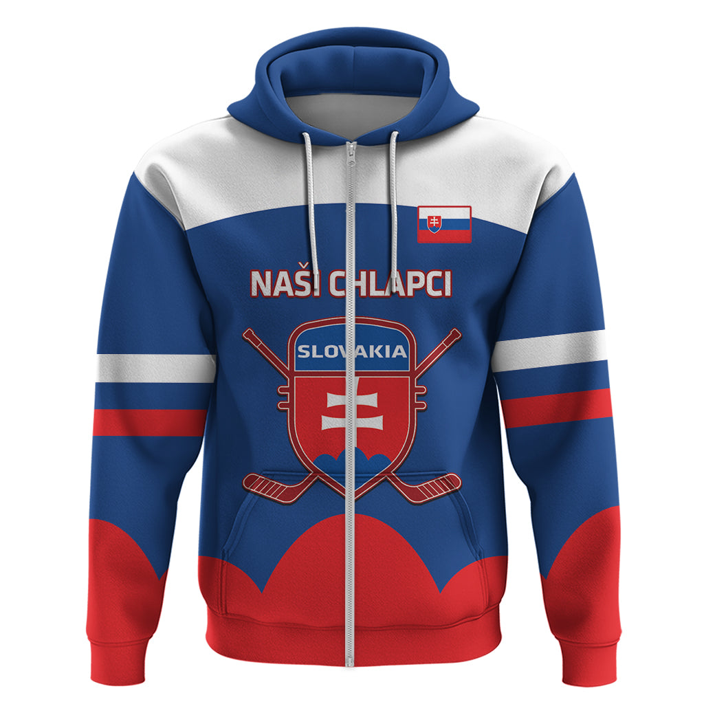 Custom Slovakia Hockey Zip Hoodie Go Slovak Our Boys - Wonder Print Shop