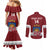 Custom Latvia Hockey Couples Matching Mermaid Dress and Long Sleeve Button Shirt 2024 Go Latvija