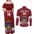 Custom Latvia Hockey Couples Matching Off Shoulder Maxi Dress and Long Sleeve Button Shirt 2024 Go Latvija - Wonder Print Shop