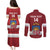 Custom Latvia Hockey Couples Matching Puletasi and Long Sleeve Button Shirt 2024 Go Latvija - Wonder Print Shop